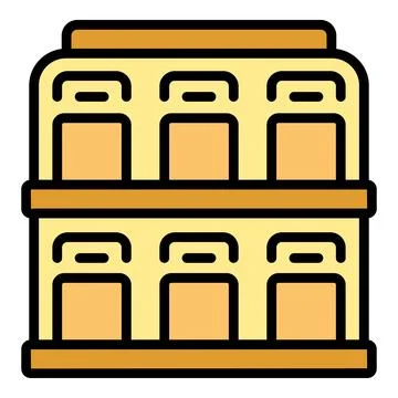 Amphitheater building icon vector flat Stock Illustration