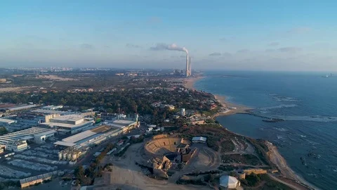Amphitheater of Caesarea long shot Видео 78157779