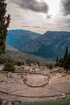 The Amphitheater of Delphi Foto stock