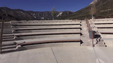 Amphitheater, mountains, park Stock Footage 43533215