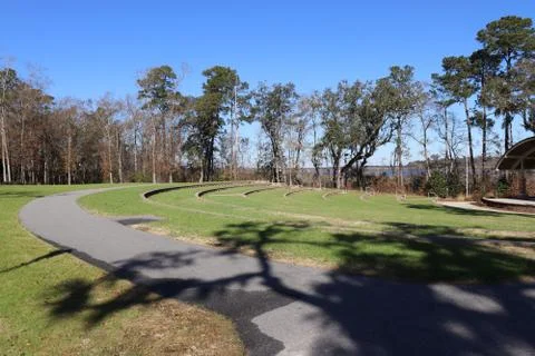 Amphitheater with tree shadow Stock Photos
