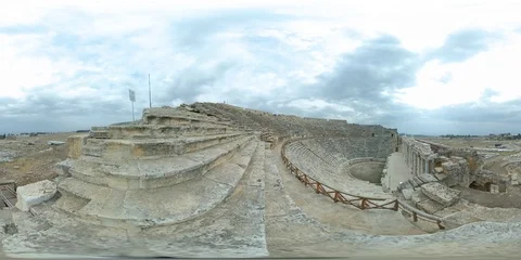 Amphitheatre in Hierapolis View  4 - 360 VR Stock Footage