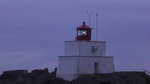 Amphitrite Lighthouse in Ucluelet, Canada Видео 58719665