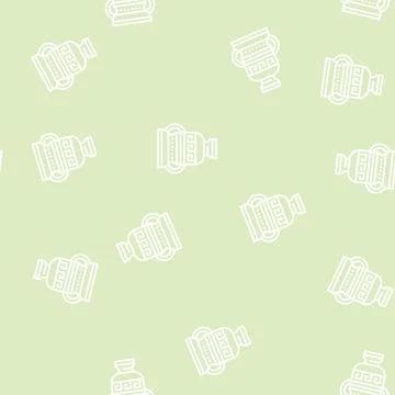 Amphora ancient greece line seamless pattern Stock Illustration