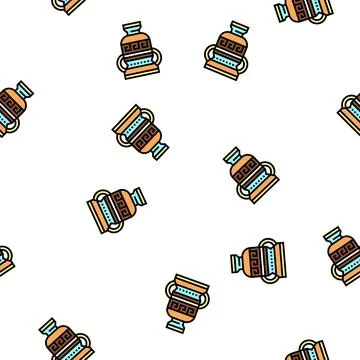 Amphora ancient greece vector seamless pattern Illustrazione stock