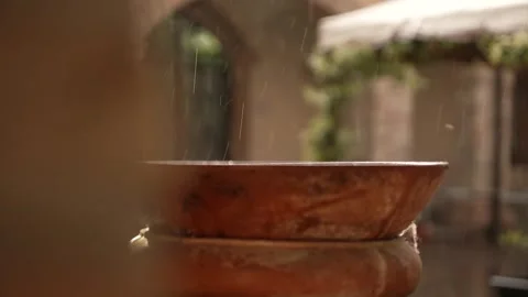 An amphora is hit by the rain Video stock 276602907