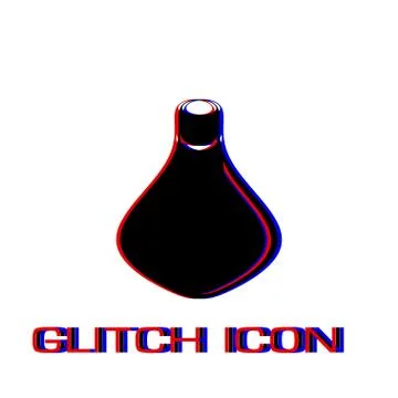 Amphora icon flat. Stock Illustration