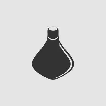 Amphora icon flat. Stock Illustration