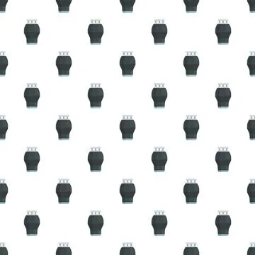 Amphora jar seamless pattern repeatable background texture Illustrazione stock