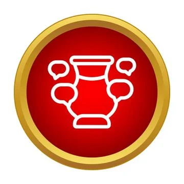 Amphora speech bubbles icon representing ancient communication Stock Illustration