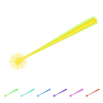 Amplification laser beam cartoon vector graphic Stock Illustration
