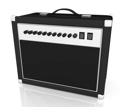 Amplifier against a white background Stock Illustration