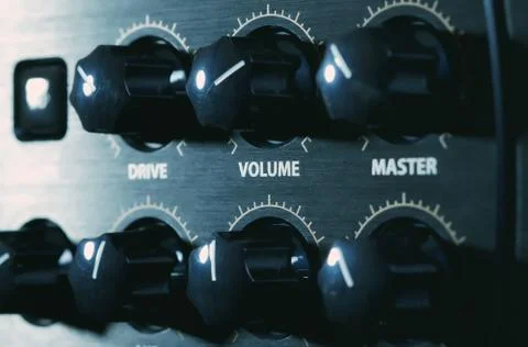 Amplifier control panel Foto stock