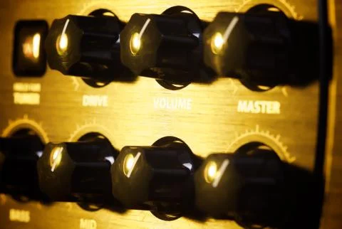 Amplifier control panel Foto stock