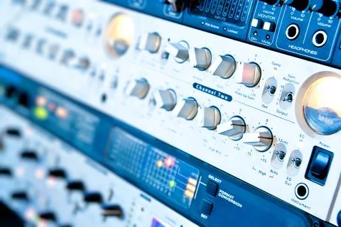 Amplifier equipment Stock Photos