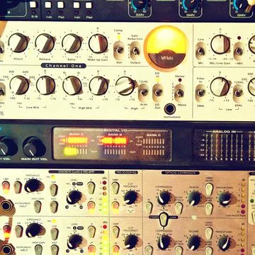 Amplifier equipment Stock Photos