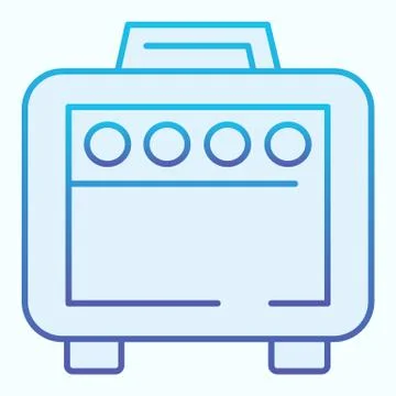 Amplifier flat icon. Sound amplifier vector illustration isolated on white Stock Illustration