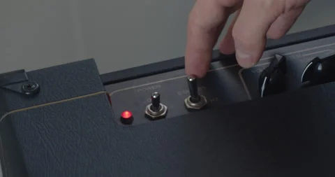 Amplifier gets powered on Stock Footage 170379564