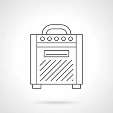 Amplifier for guitar flat line vector icon イラスト素材