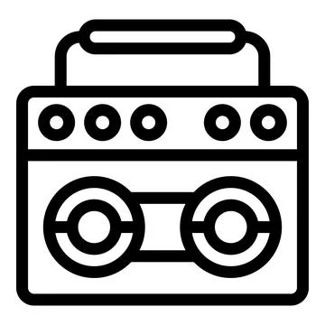 Amplifier icon representing audio equipment for sound enhancement Stockillustratie