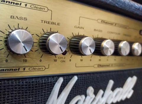 Amplifier knob Foto stock