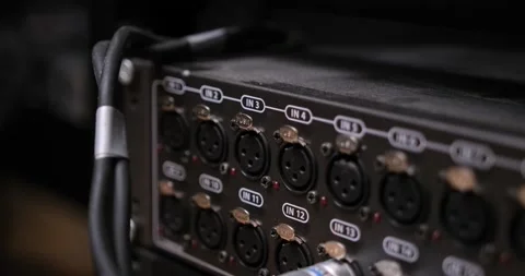 Amplifier knobs close-up at sound recording studio 스톡 동영상 231202809