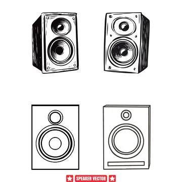 Amplify Your Creativity  Speaker Icon Series Stock Illustration