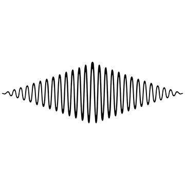 Amplitude modulation waveform signal illustrating carrier frequency envelop.. Stock Illustration