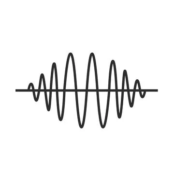 Amplitude wave sign vector icon design Illustrazione stock