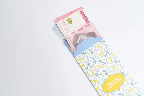 Amplop THR or Angpao envelopes, containing money for families during Eid al Fitr Stock Photos