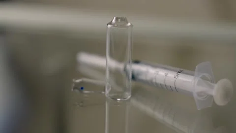 Ampoule. Syringe. 스톡 동영상 262613869