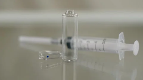 Ampoule. Syringe. 스톡 동영상 262613872