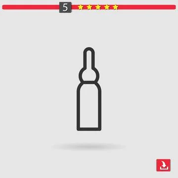 Ampoule vector icon Stock Illustration