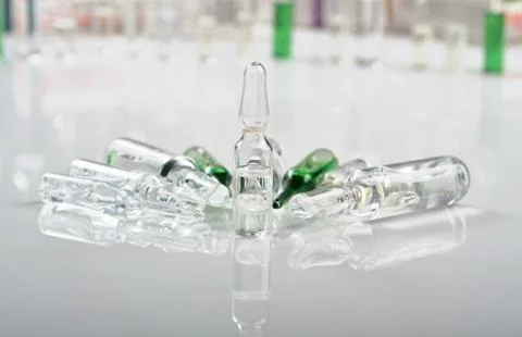 Ampoules with medication Stock Photos