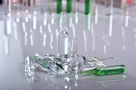 Ampoules with medication Stock Photos