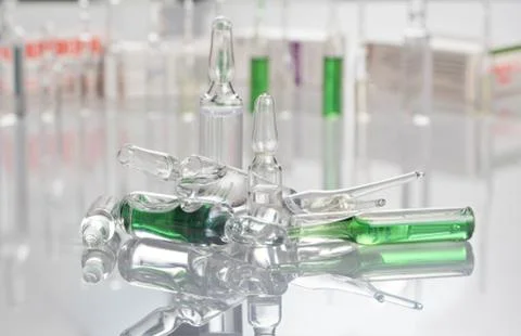Ampoules with medication Stock Photos