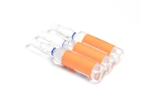 Ampule on white background Stock-Fotos