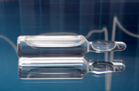 Ampules with ekg Stock Photos
