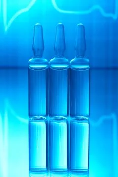 Ampules with ekg Stock Photos