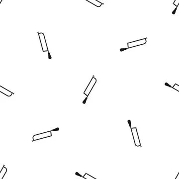 Amputation and surgical saw pattern seamless black Stock Illustration