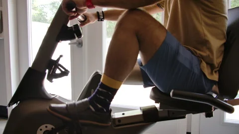 Amputee doing physical therapy rehab Stock Footage 288521447