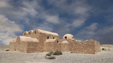 Amra desert castle, Jordan Stock Footage 83694393