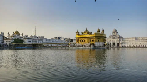 Amritsar Golden Temple sunset time lapse Stock Footage 34931248