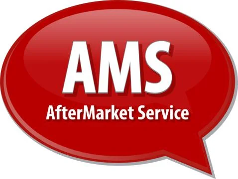 AMS acronym word speech bubble illustration Stock Illustration