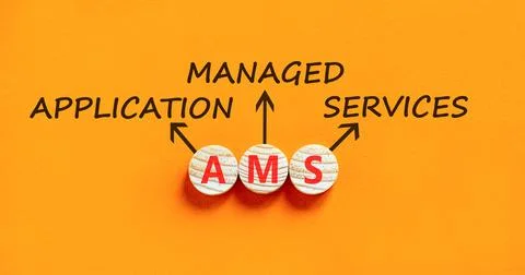 AMS application managed services symbol. Concept words AMS application mana.. 写真素材