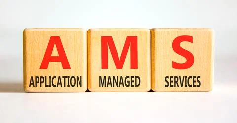 AMS application managed services symbol. Concept words AMS application mana.. 写真素材
