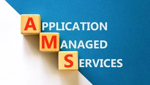 AMS application managed services symbol. Concept words AMS application mana.. 写真素材