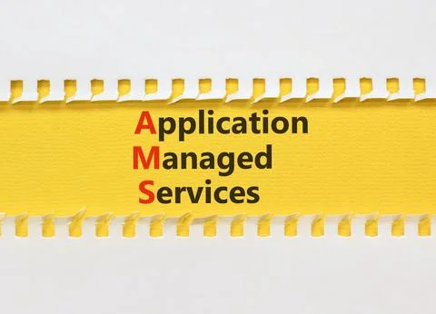 AMS application managed services symbol. Concept words AMS application mana.. Stockfoto's