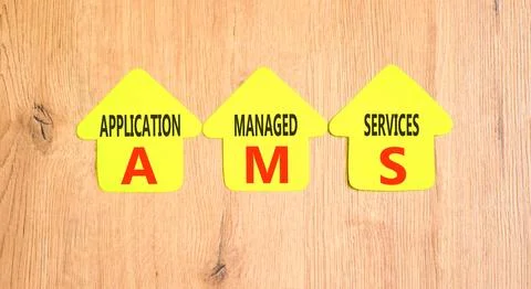 AMS application managed services symbol. Concept words AMS application mana.. Stockfoto's