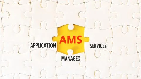 AMS application managed services symbol. Concept words AMS application mana.. 写真素材